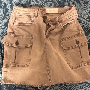 Noisy May Brown Mini Skirt with Pockets